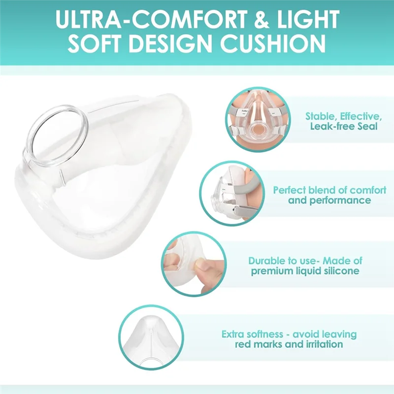 A98G-para marco F20-para juego de cojines de máscara Airfit F20 (3 uds)-accesorios de máscara de ventilador de repuesto para máscaras faciales completas