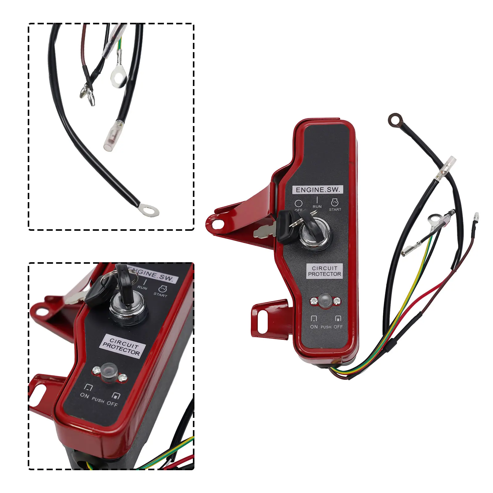 

Generator Pump Ignition Switch 168F/170F 188F/190F 20.5 X 7 Cm/8.07 \\\"x 2.76\\\" Red+black High Quality Brand New