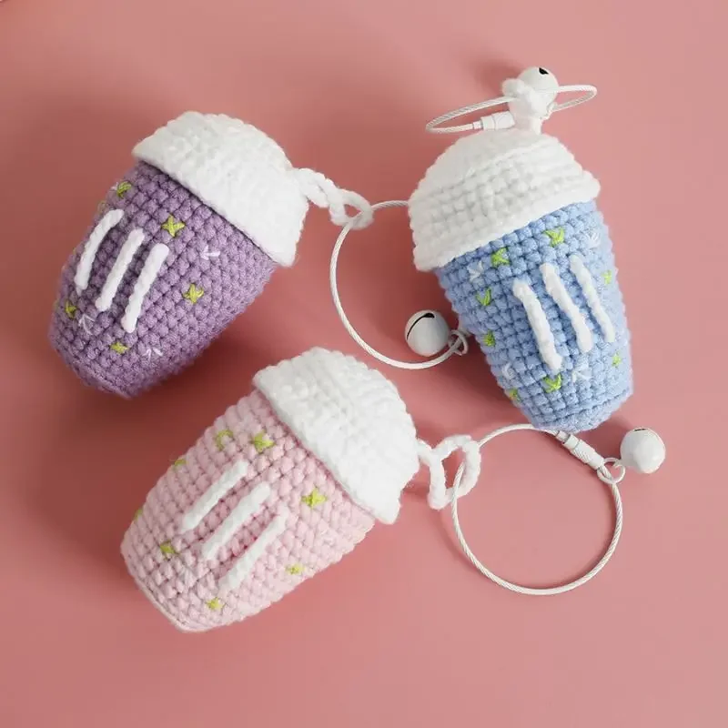 

Симпатичная кофейная серия, вязаный крючком брелок для рюкзака, подвеска, креативные брелоки для кофейной чашки, вязаные аксессуары ручной работы, оптовая продажа