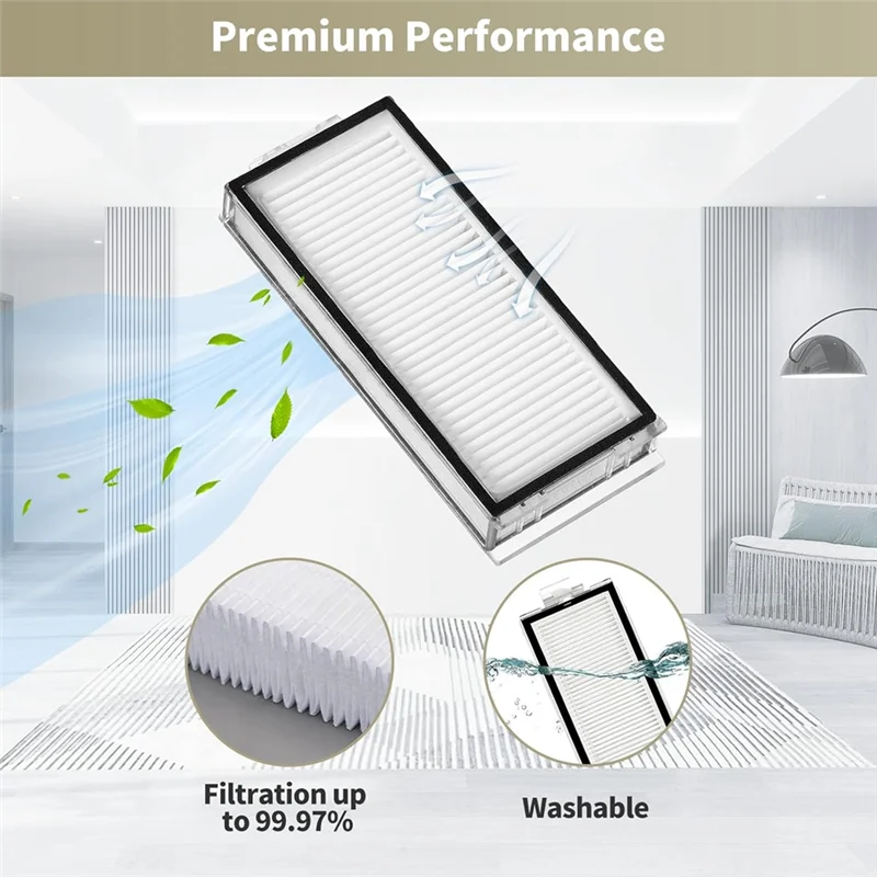 

High Quality-For Roborock Q7 / Q7+ / Q7 Max / Q7 Max+ Vacuum Cleaner Main Side Brush Mop Cloth Hepa Filter Dust Bag Accessories,