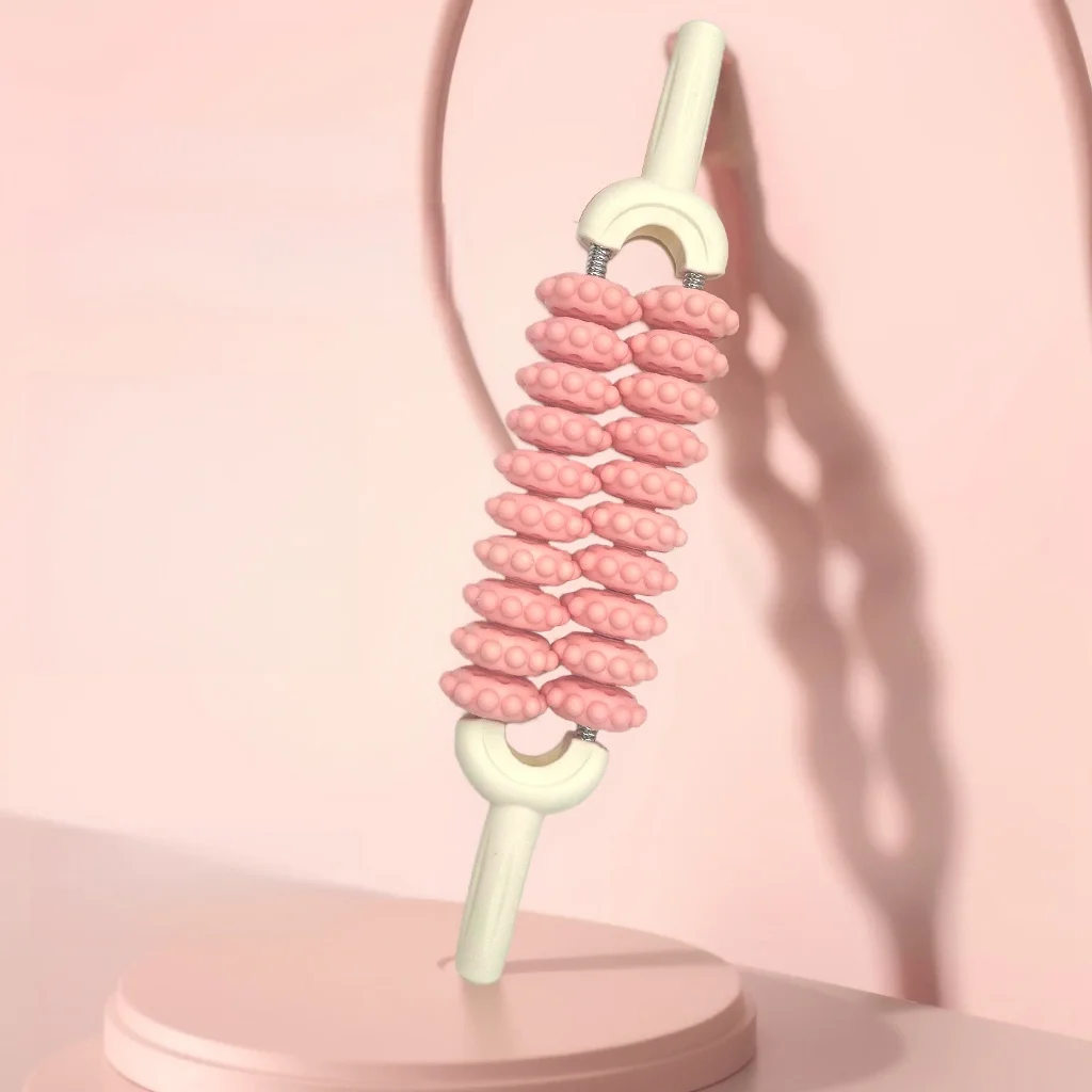 

20-колесная массажная палочка, гриф, артефакт для расслабления мышц роликов, тонкая фасция для икр, роликовый массажер для глубокой усиления точки боли [многоцветный на выбор]