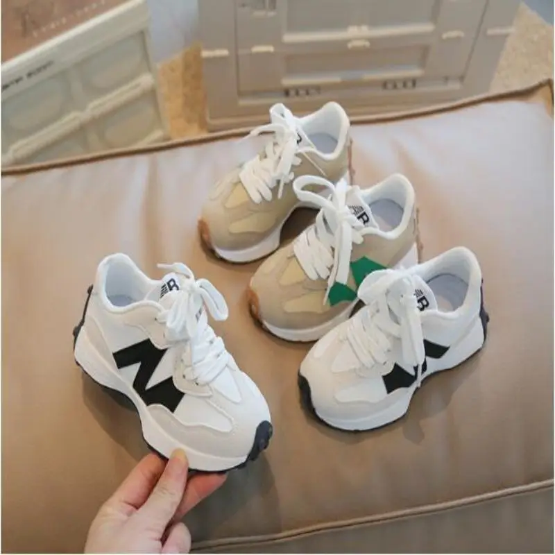 2024 Spring New Children\'s Shoes Boys\' Lightweight Breathable Sports Casual Shoes Korean Fashion Girls\' Daddy Shoes Size 26-37