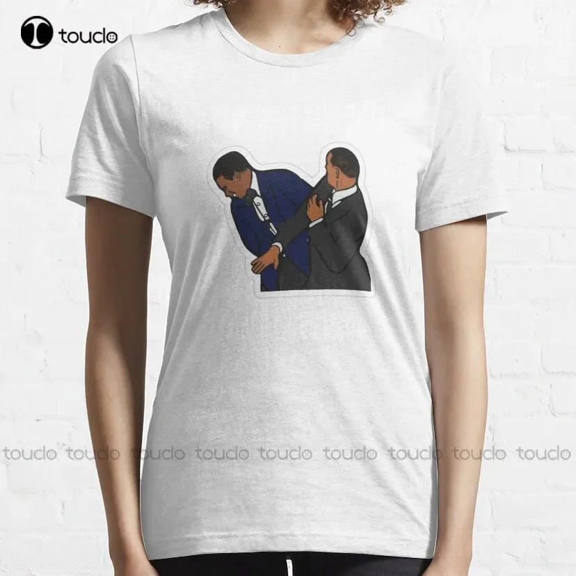 Will Smith Slap  Classic T-Shirt Hawaiian Shirt High Quality Cute Elegant Lovely Kawaii Cartoon Sweet Harajuku Cotton T-Shirt