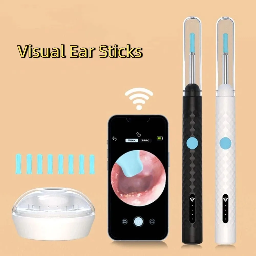

USB Charging Visual Ear Sticks Camera 1080P 6 LED Lights Visual Wireless Otoscope Ultra Thin 4.2mm Waterproof Visual Endoscope