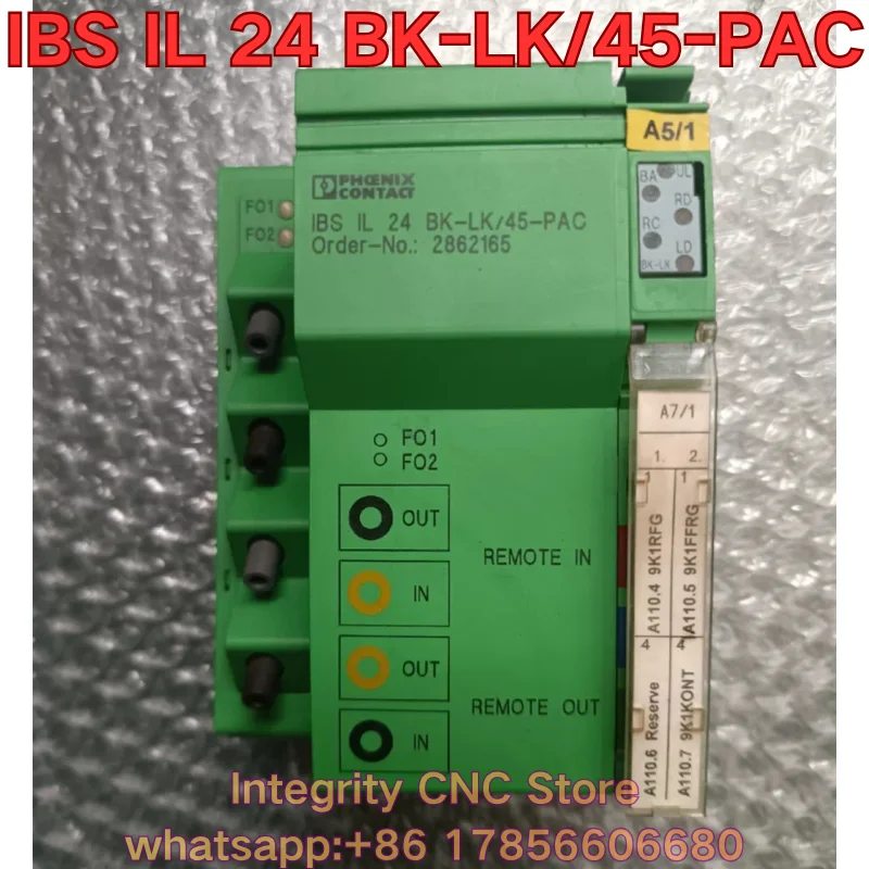 Second-hand IBS IL 24 BK-LK/45-PAC PLC module 2862165 functional test is normal