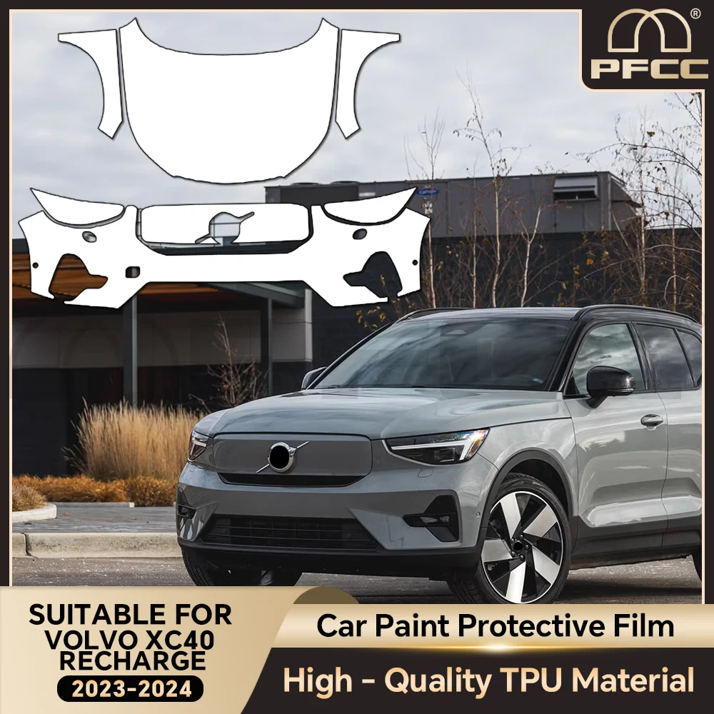 

9MIL for Volvo XC40 Recharge 2023 2024 Car Paint Protection Film Invisible Body Sticker Anti-Scratch Pre-cut TPU Cars Accessorie