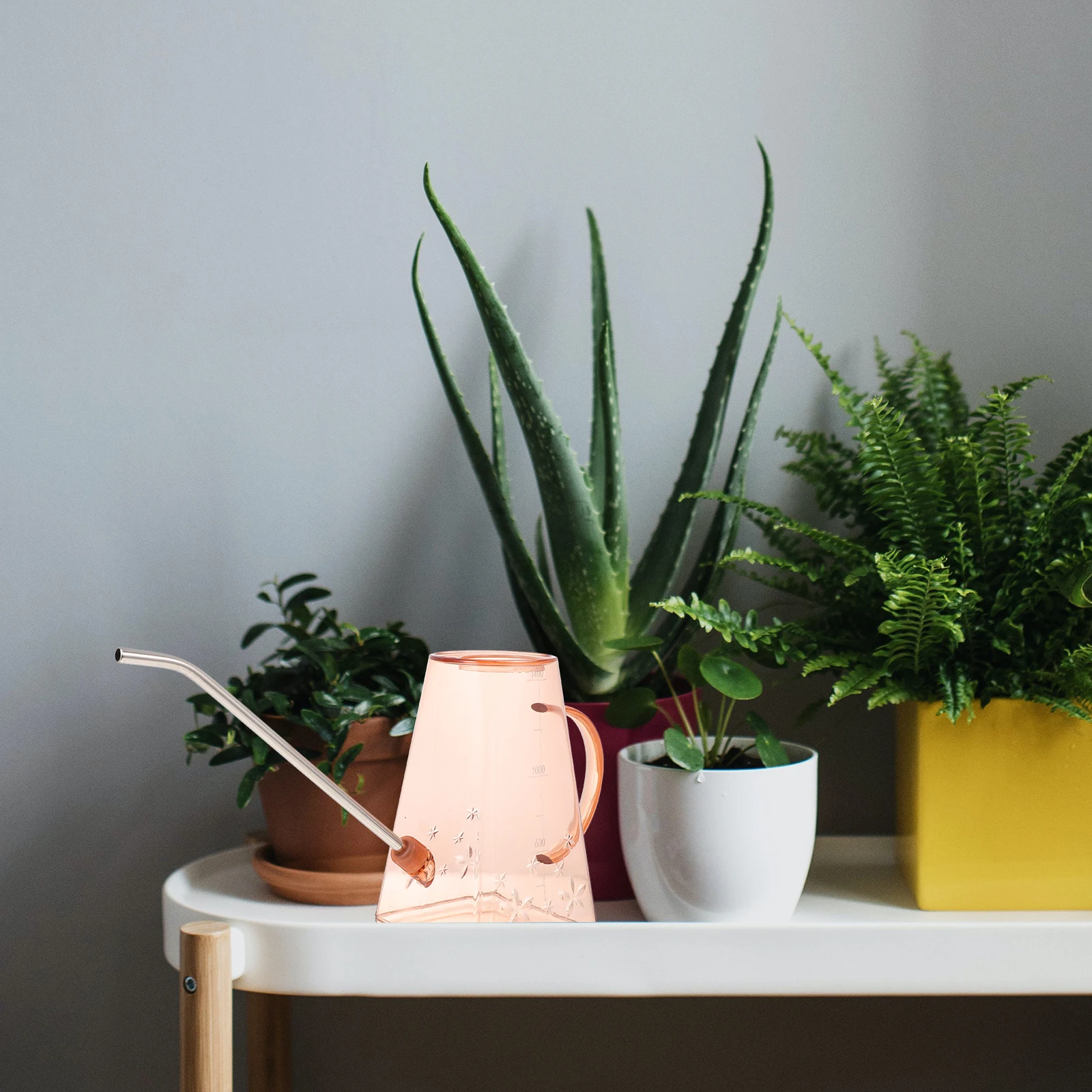 

Long Mouth Watering Can Stainless Steel Plastic Outdoor Transparent Metal Spout Indoor Plants Succulents Gardening Tool Durable