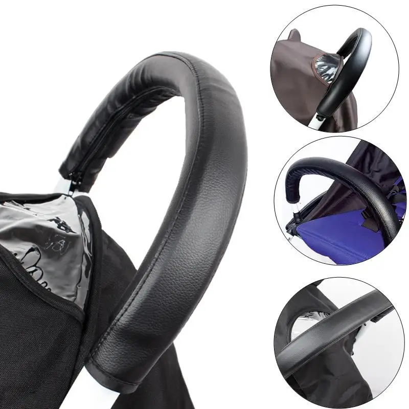 

Baby stroller Handle PU Leather Pushchair Armrest Case Protective Cover For Pram Stroller Universal Anti Slip Cover Pad Soft Co