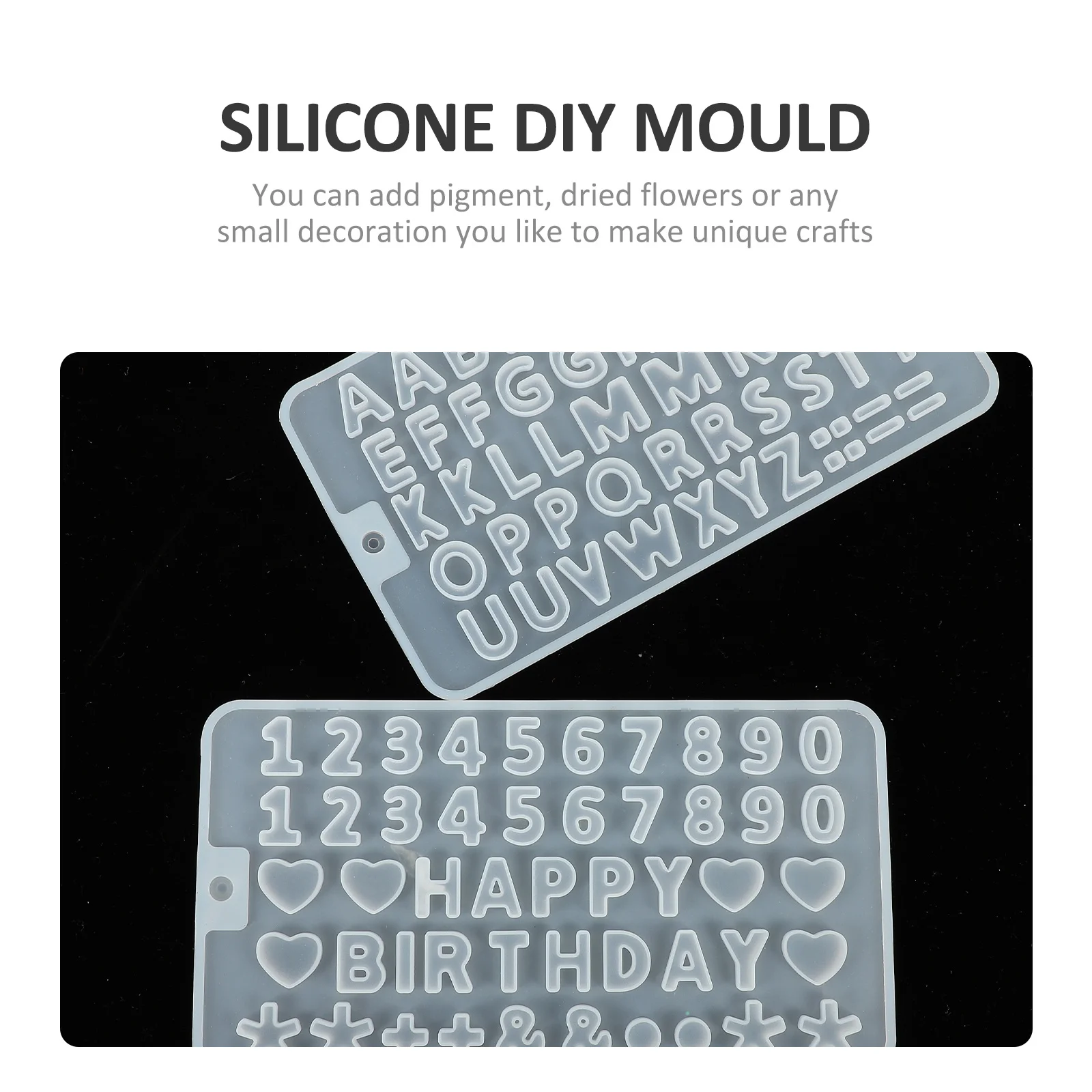 

2Pcs Letter Number Epoxy Molds Silicone DIY Craft Accessories Durable Alphabet Number Resin Moulds Silicone Mold