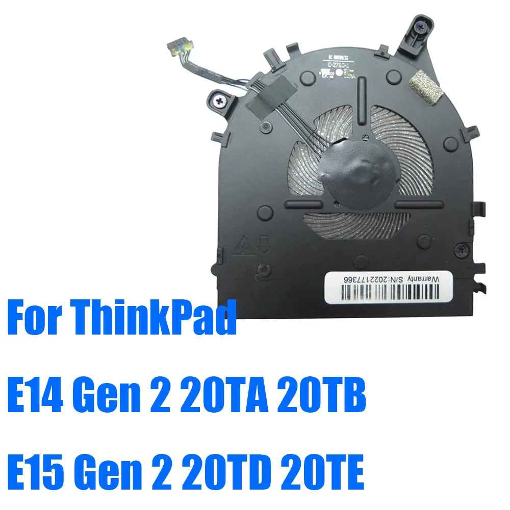 

For Lenovo For ThinkPad E14 Gen 2 20TA 20TB / E15 Gen 2 20TD 20TE 5F10Z58242 5F10Z58243 BAPC0806R5HY002 C-271C-1 Laptop CPU Fan