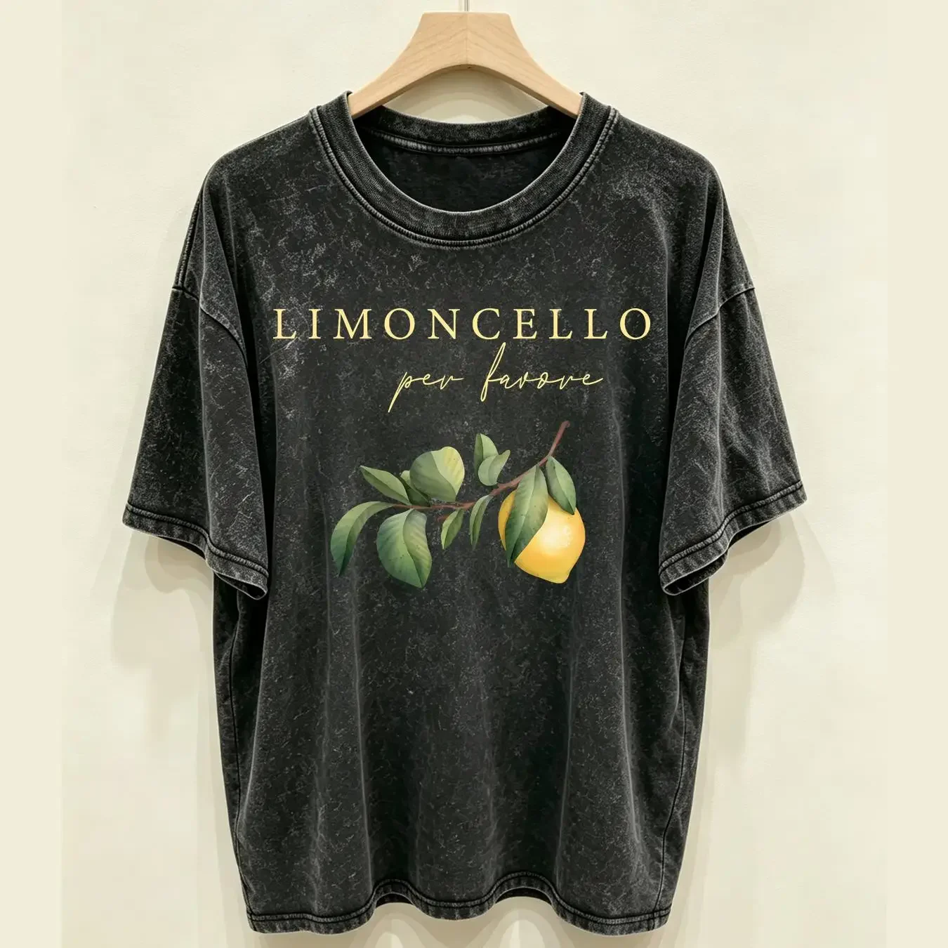 washed T Shirt Limoncello Italy Lemons Italian Souvenir Trip Sicily Lemon Summer Lover Mom long or short sleeves vintage