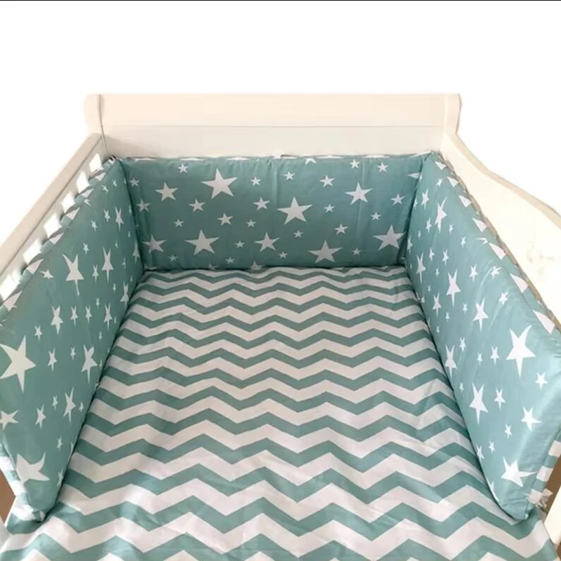 30*180cm Modern Style One-piece Baby Crib Surround Newborn Head Collision Prevention Bed Bumper Home Beddings Thicken Bed Bumper