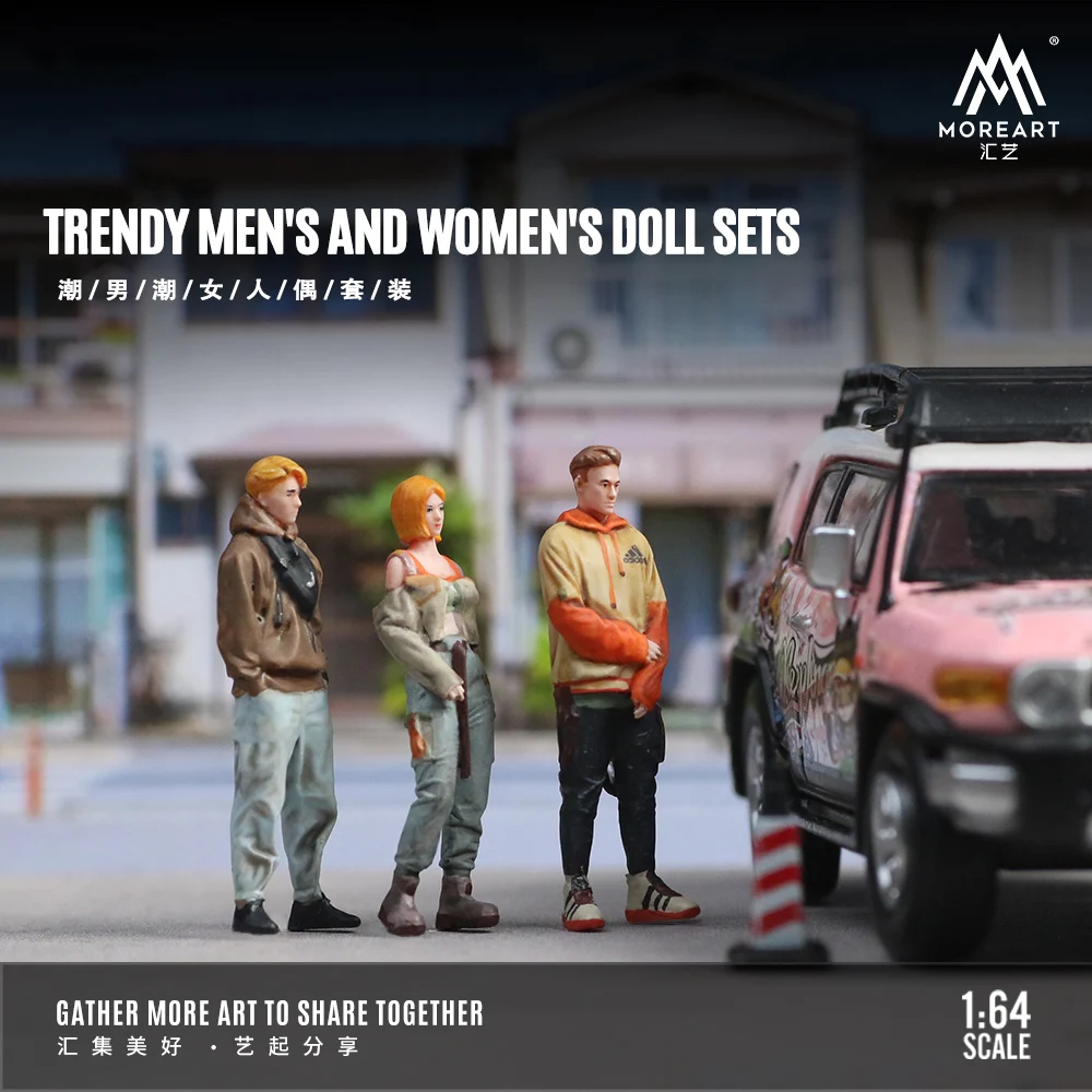 MoreArt 1/64 Street boy/girl resin action figure set