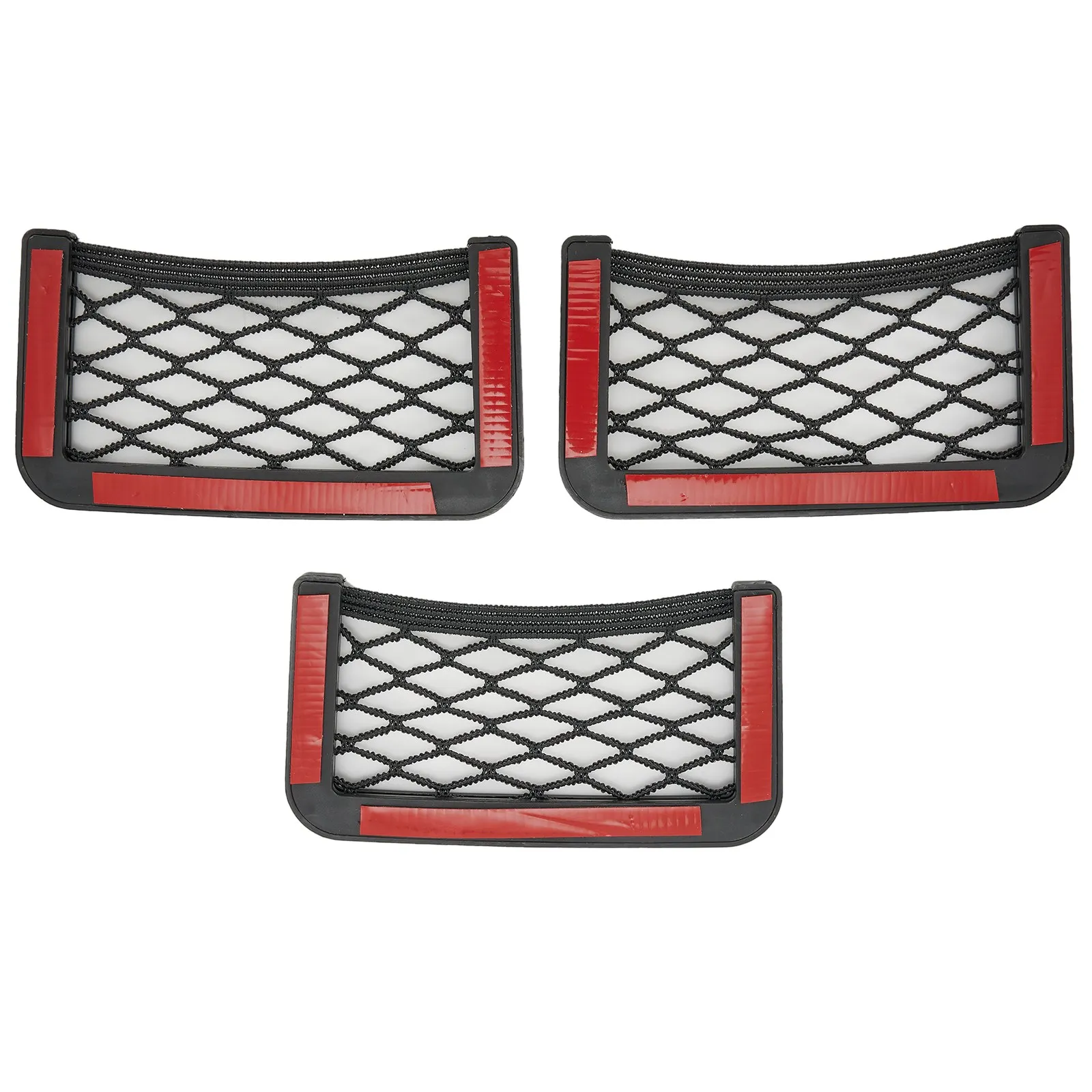 3PCS Car Seat Side Back Storage Net Bags Phone Holder Organizer Pockets for Vehicle Interiors to Store Phones and Small Items