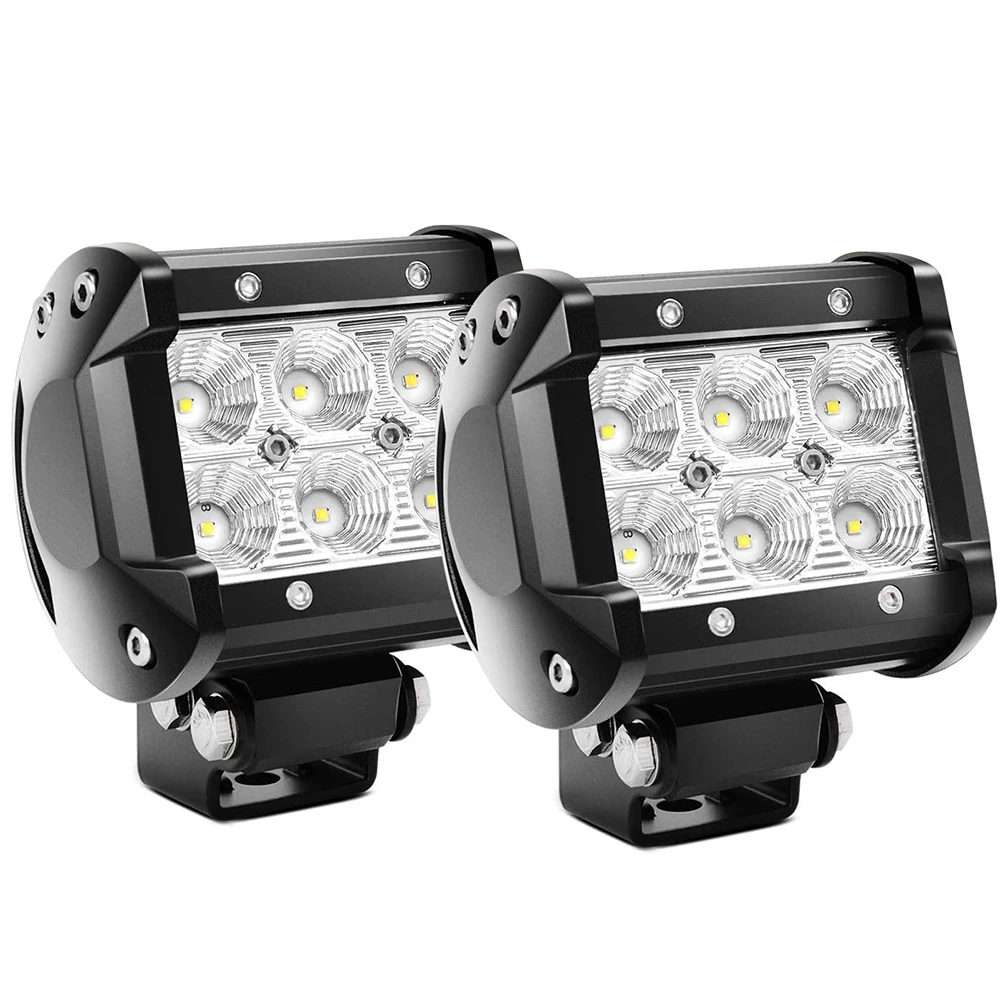 

2pcs/lot 4" Inch 18W LED Work Light Bar Lamp For Motorcycle Tractor Boat Off Road 4WD 4x4 Truck SUV ATV Spot Flood 12v 24v