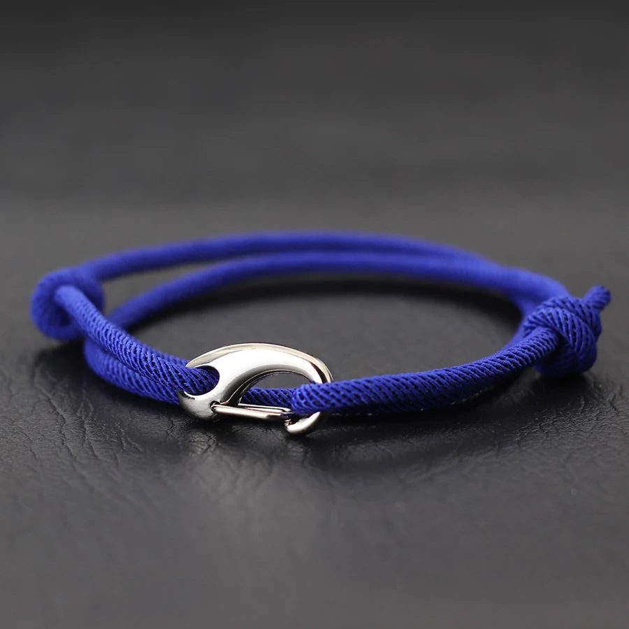 Neue Einfache Stil Doppel Layered Marine String Armband Für Männer Frauen Schiebe Einstellbare 3mm Dünne Seil Nautischen Armband Pulseria