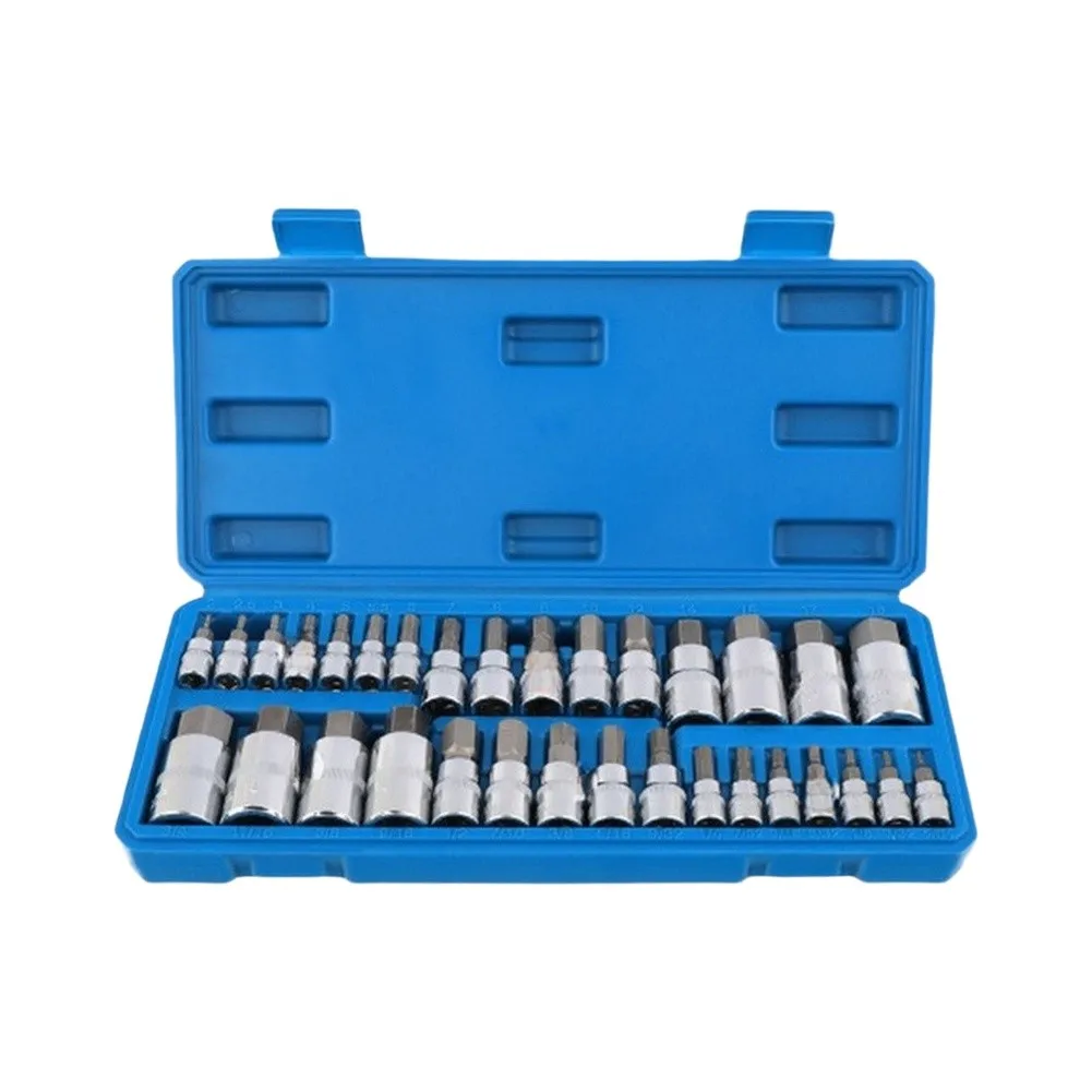 32-Piece Hex Wrench Set with Full Range of Sizes for Common Fasteners Designed for Long Term Use in Various Environments