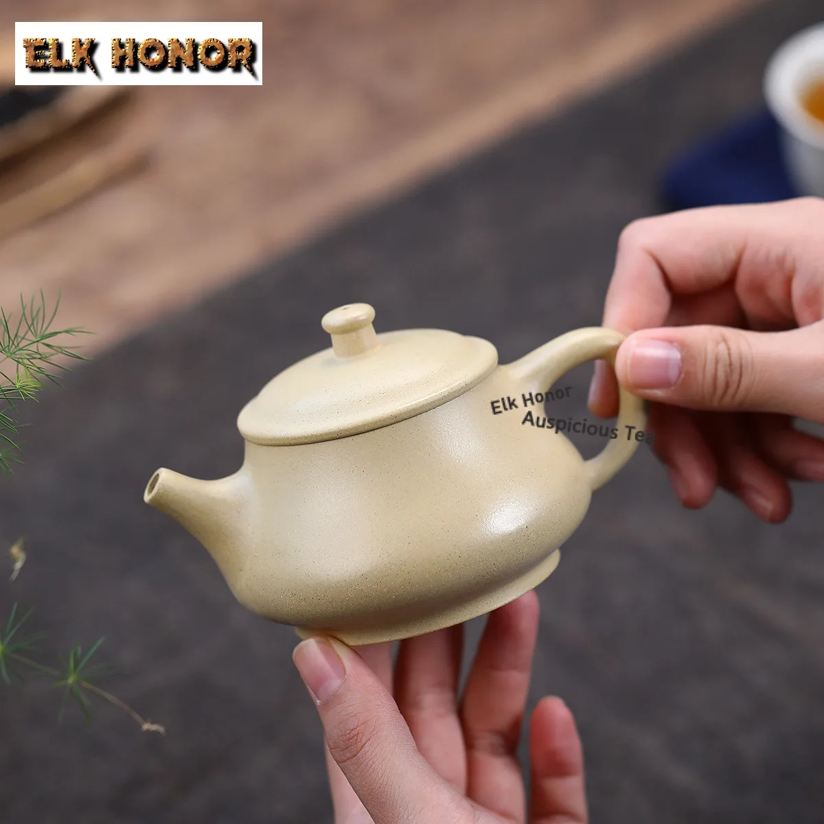 200ml Creative Yixing Purple Clay Teapots Handmade Widemouthed Stone Scoop Pot Raw Ore Benshan Green Mud Kettle Zisha Tea Set