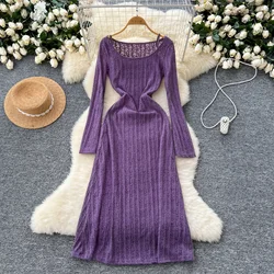 Chic Women Two-Piece Sets Slim Straps Dress and Sexy Long Sleeve  Lace Smock Dress Korean Fashion Casual Autumn Winter Clothing