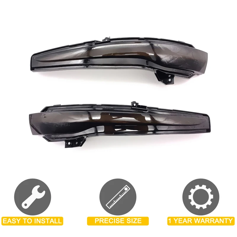 2Pcs Smoked Lens LED Side Rearview Mirror Blinker Dynamic Turn Signal Light For Benz C/S/GLC/E/V-Class W205 W222 X253 W213 W447