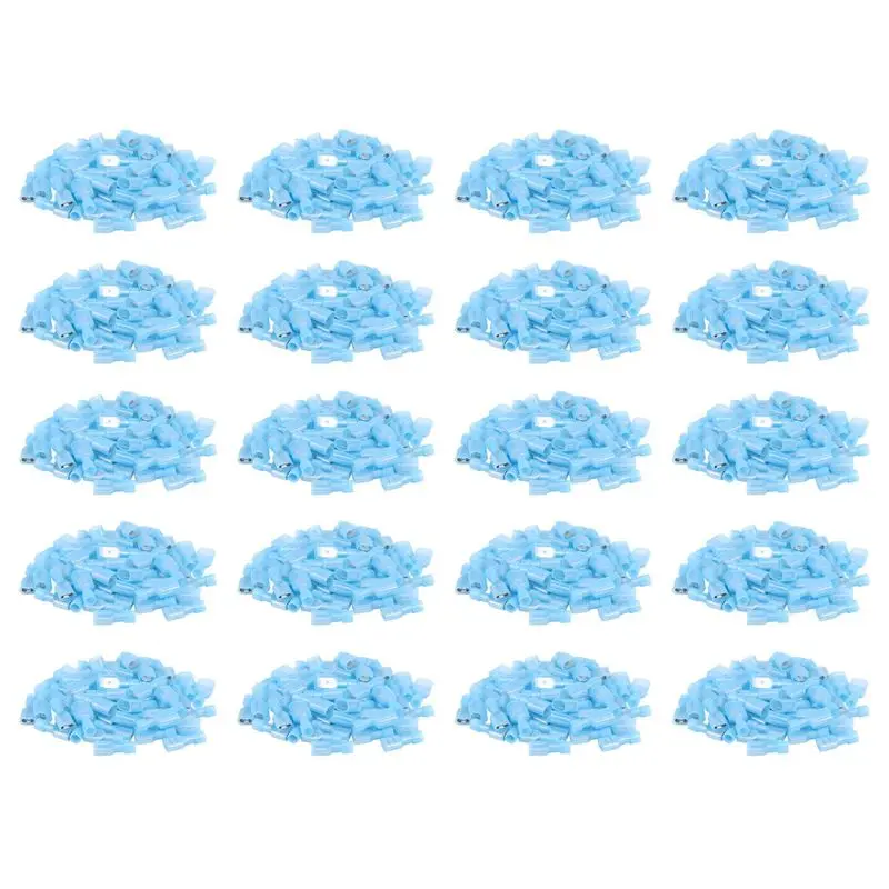 

ABKJ-1000Pcs Female & Male Fully Insulated Wire Terminals Connector Nylon Spade Connectors Blue