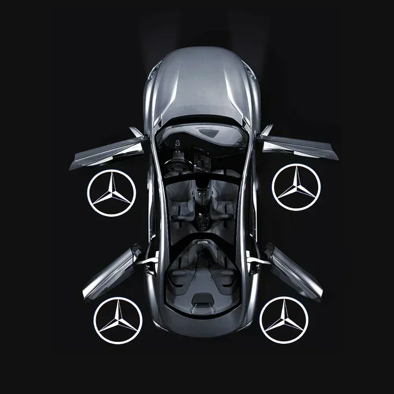 2PCS Car Door Logo Projectors LED Lamp Welcome Lights For Mercedes Benz X204 W168 W245 W215 W164 W209 R171 R172 W240 W210 W222 - view 6
