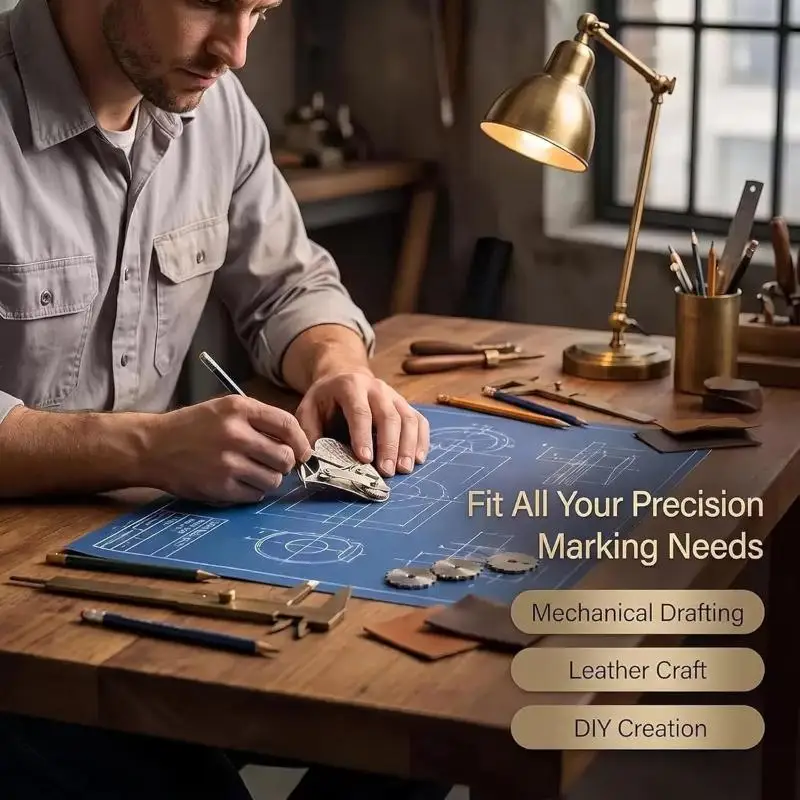 Vintage Precision Dotting Pen Set Dual Mode Mechanical Gear Train Ruling Pen Premium for Gift Giving Artist Student Drawing Pra