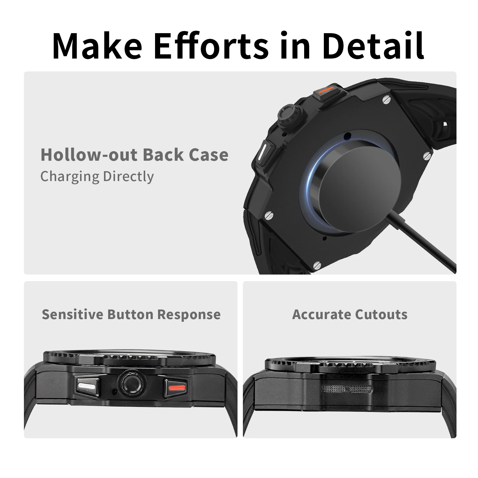 Luxury Modification Kit for Samsung Galaxy Watch 8 Classic 46mm Stainless Steel Case Silicone Strap for Watch 8 46mm DIY Accesso image 4