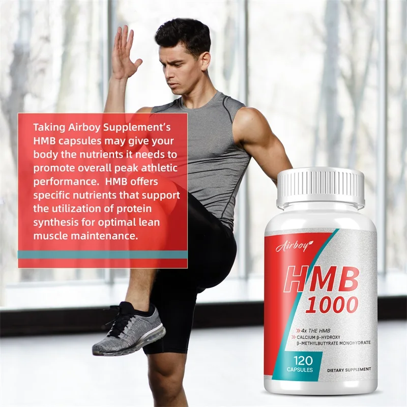 HMB Male Energy Booster - for Increased Muscle Mass and Athletic Strength, Energy Supplement, Endurance, Non-GMO