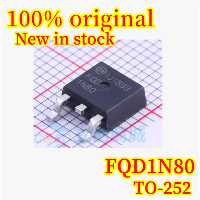 

(20/50PCS) FQD1N80TM FQD1N80 TO-252 100% brand new original N-channel enhancement mode power MOSFET 800V in stock