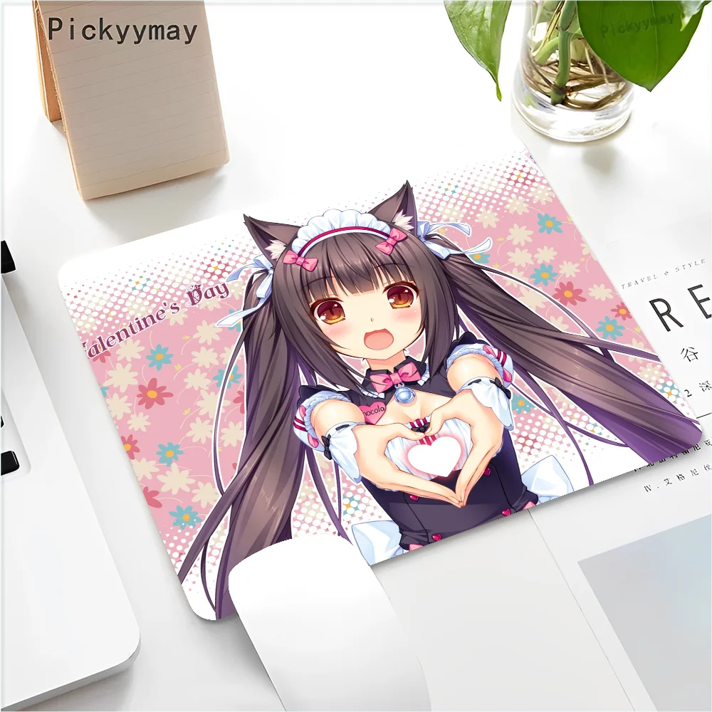 Anime Nekopara Chocola Vanilla Cute Girl 20x25cm Cabinet Gaming Computer Laptop Desk Mat Mouse Pad Mouse Mat Notbook  Carpet