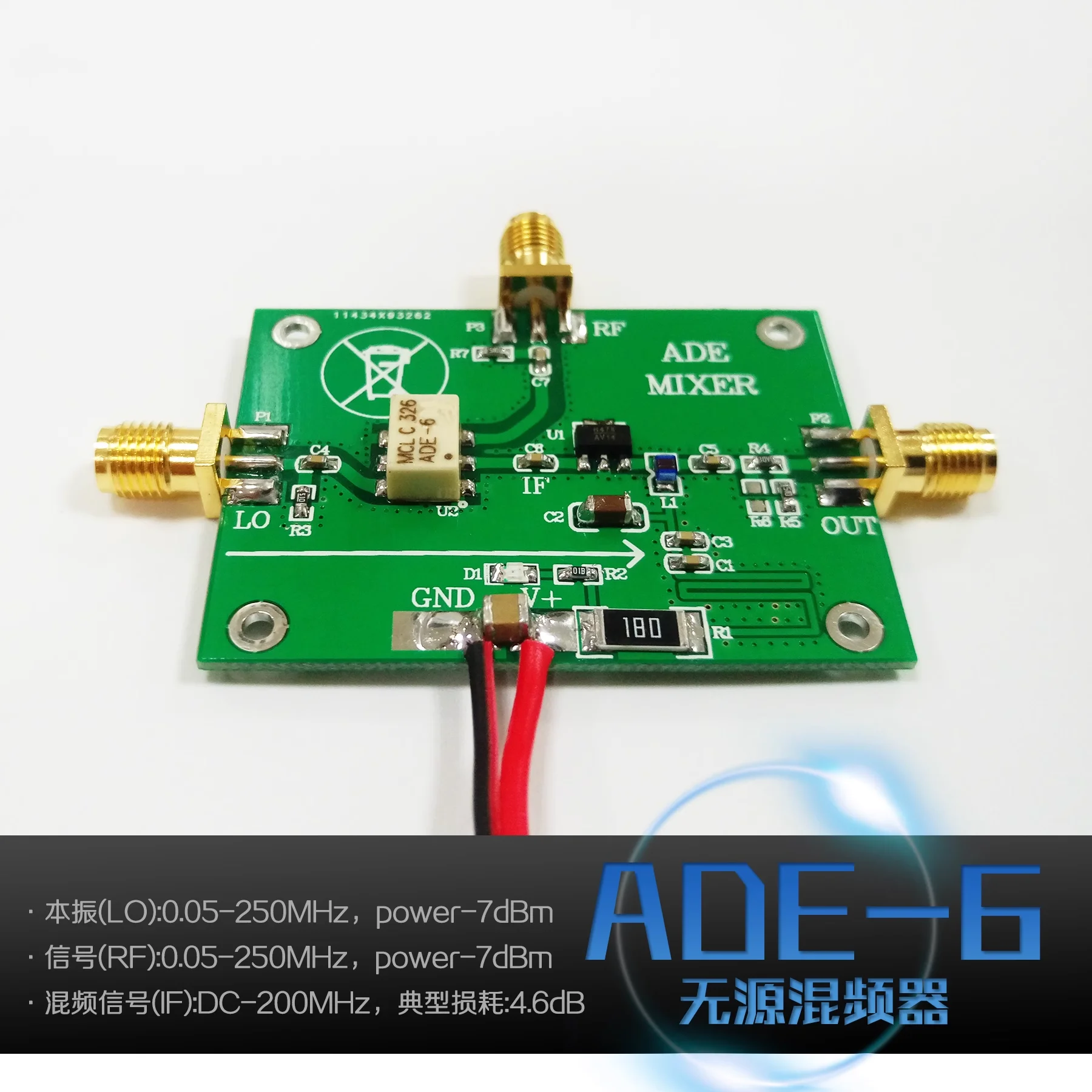 Passive Mixer Module RF ADE-6 Upconversion and Down Conversion 0.05M-250MHz