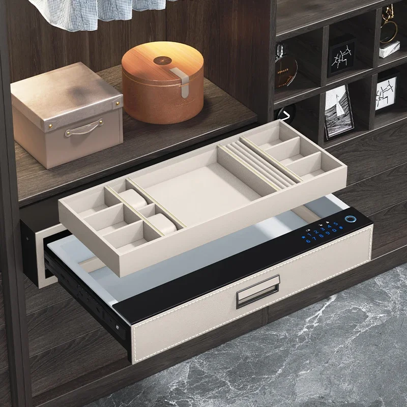 Drawer Safe Password Drawer Home Embedded Wardrobe Safe Password Bedroom Office Fingerprint Small Drawer Anti-theft Hidden