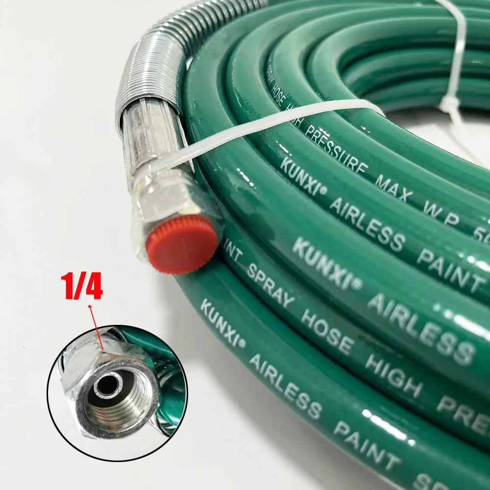 Upgraded Thickened Woven Fiber Layer High pressure hose 1/4'' 0.5~40M BSP 7250Psi Airless Hose sprayer Airless Paint Hose