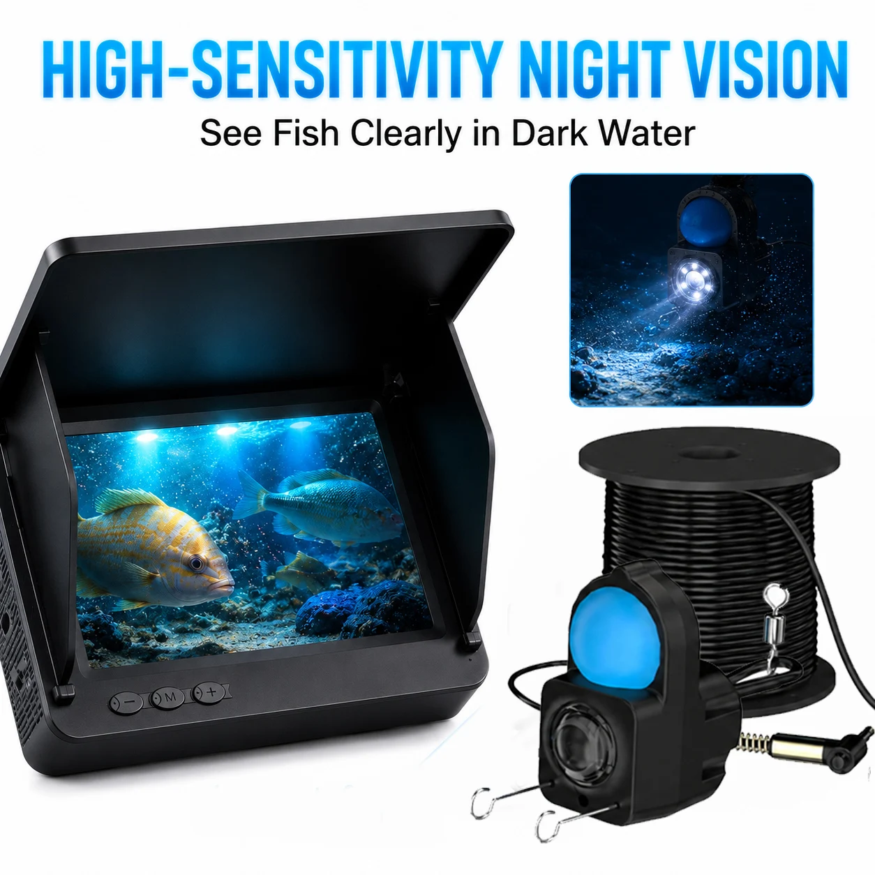 Cámara Subacuática para Pesca, - Fish Finder Cable reseña y precio