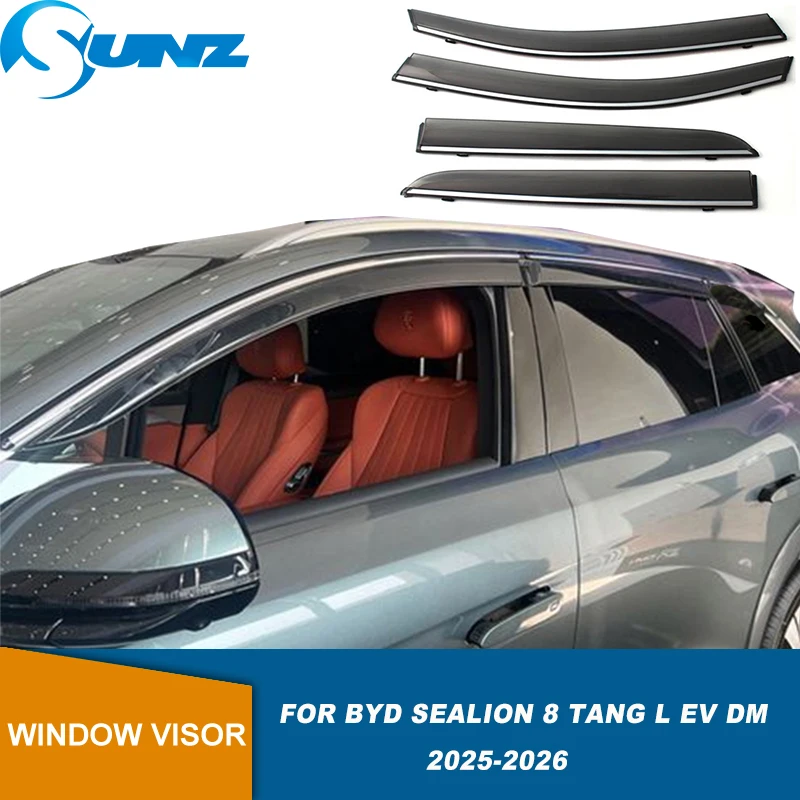 

Car Side Window Deflector Window Visor For BYD Sealion 8 Tang L EV DM 2025 2026 Auto Wind Shields Sun Rain Shield Guards