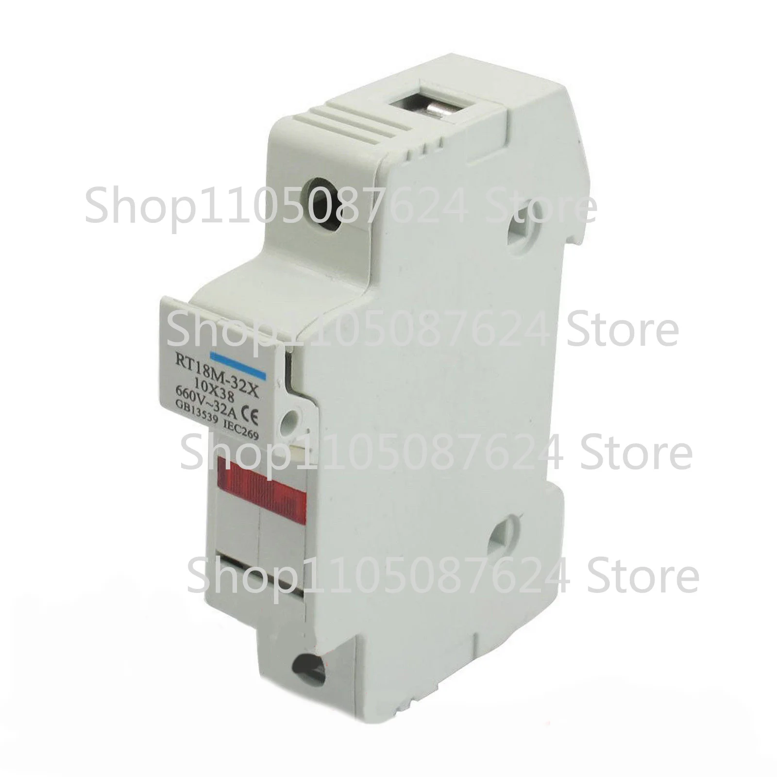 ZZZ RT18-32X AC 380V 32A 1 Pole 10x38mm DIN Rail Mount Fuse Holder Base AD