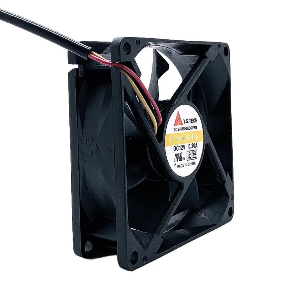 

FD128025HB-N 8cm 8025 80mm Fan DC 12V 0.20A Double Ball Bearing Cooling Fan 3wire 3P Case Fans