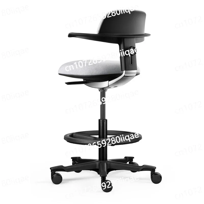 

Foot Rest Height Adjustable Ergonomic Chair Chair Rolling Ergonomic Swivel Office Stool