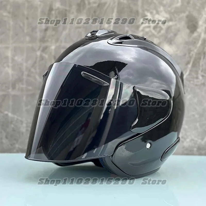 Ram4 Bright Black Half Helmet Men and Women Motorcycle Off-Road Summer Helmet Downhill Racing Mountain Cross Casco Capacete