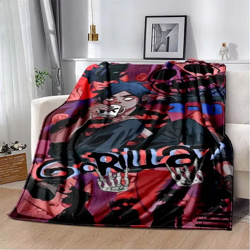 

Fashion Gorillaz Band UK Virtual Band Blanket Children's High Quality Flannel Blanket Soft and Comfortable Home Travel Blankets