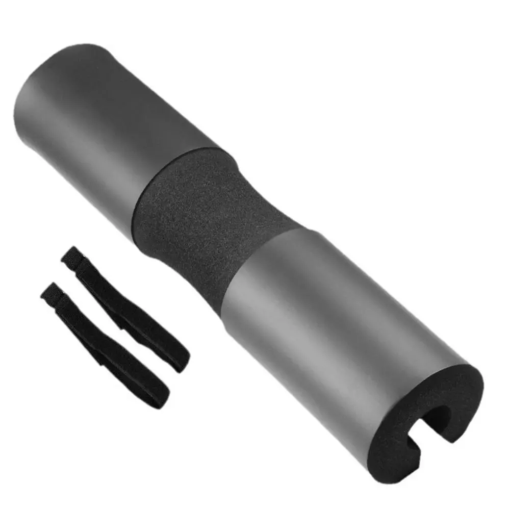 NBR Foam Barbell Pad High Resilience Quick Recovery Barbell Cushion Secure Straps Ergonomic Shape Shoulder Pad Weight Lifting