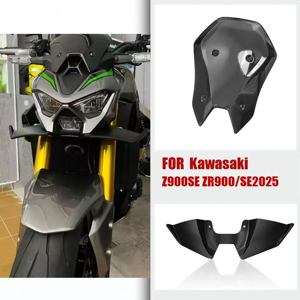

Front Spoilers For Kawasaki Z900 Z900SE 2025+ Front Lip Wind Wing Cover Aerodynamics Fairing Winglets Front Headlight Extension