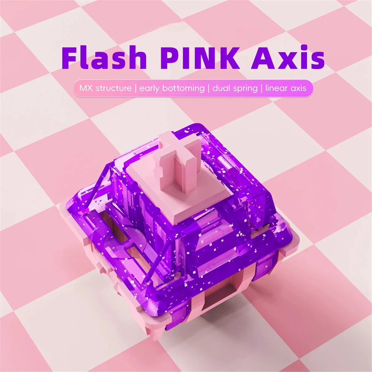 

M51K_70PCS F.S Purple Night Shaft Silky MX Switches 5 Pin Linear Axis