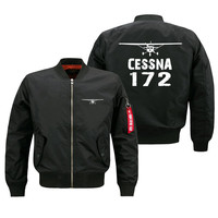 Spring Autumn Winter Cessna 172 Pilots Military Flight Aviation Men Ma1 Bomber Jacket Outdoor Windproof Man Baseball Coats