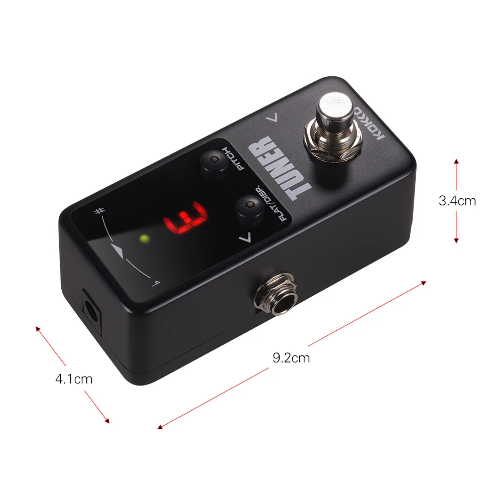 KOKKO Guitar Pedal Tuner FTN2 Tuner Pedal Effects Chromatic High Precision Tuning for Guitar Bass With LED Guitar Accessories