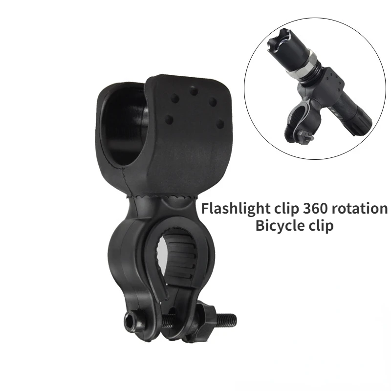 

1PCS Bicycle Light Bracket 360 Degree U-shaped Plastic Rotatable Flashlight Mounting Bracket Anti-slip Bicycle Riding Equipment