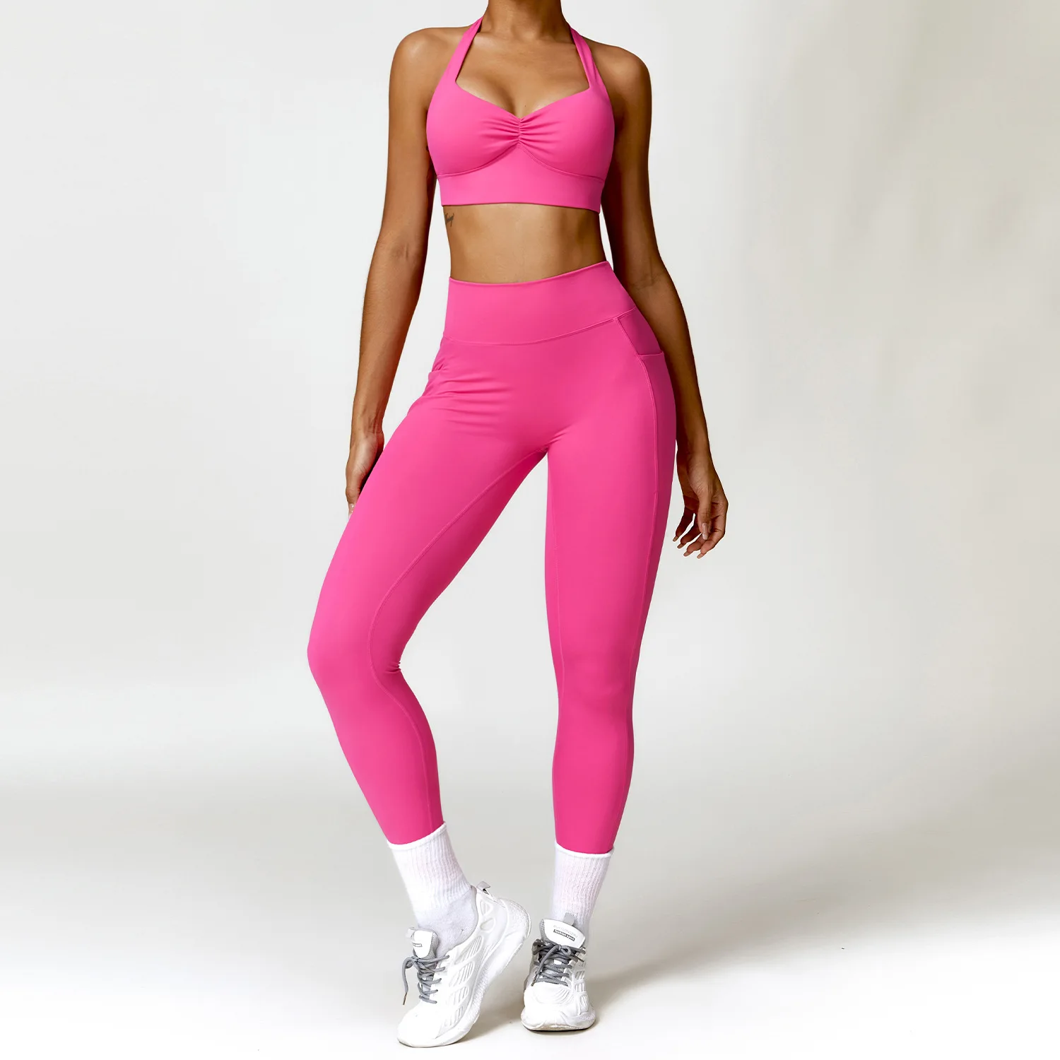 Yoga Clothing Sets Athletic Wear Women Sportswear High Waist Leggings Sports Bra Seamless Gym Tracksuit Fitness Workout Outfits