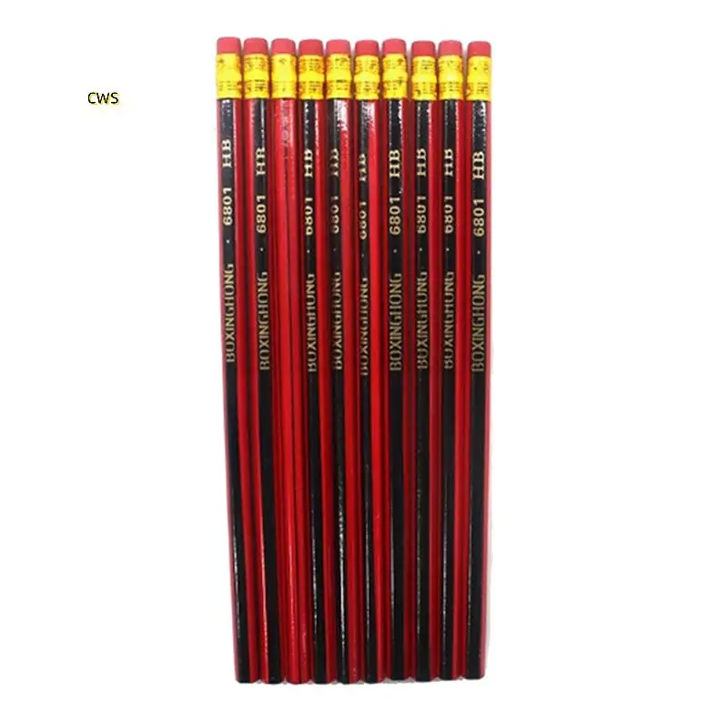 100 Uds. Lápiz para bocetos, lápices de plomo de madera, lápiz HB con borrador, lápiz de dibujo para niños, papelería de escritura escolar