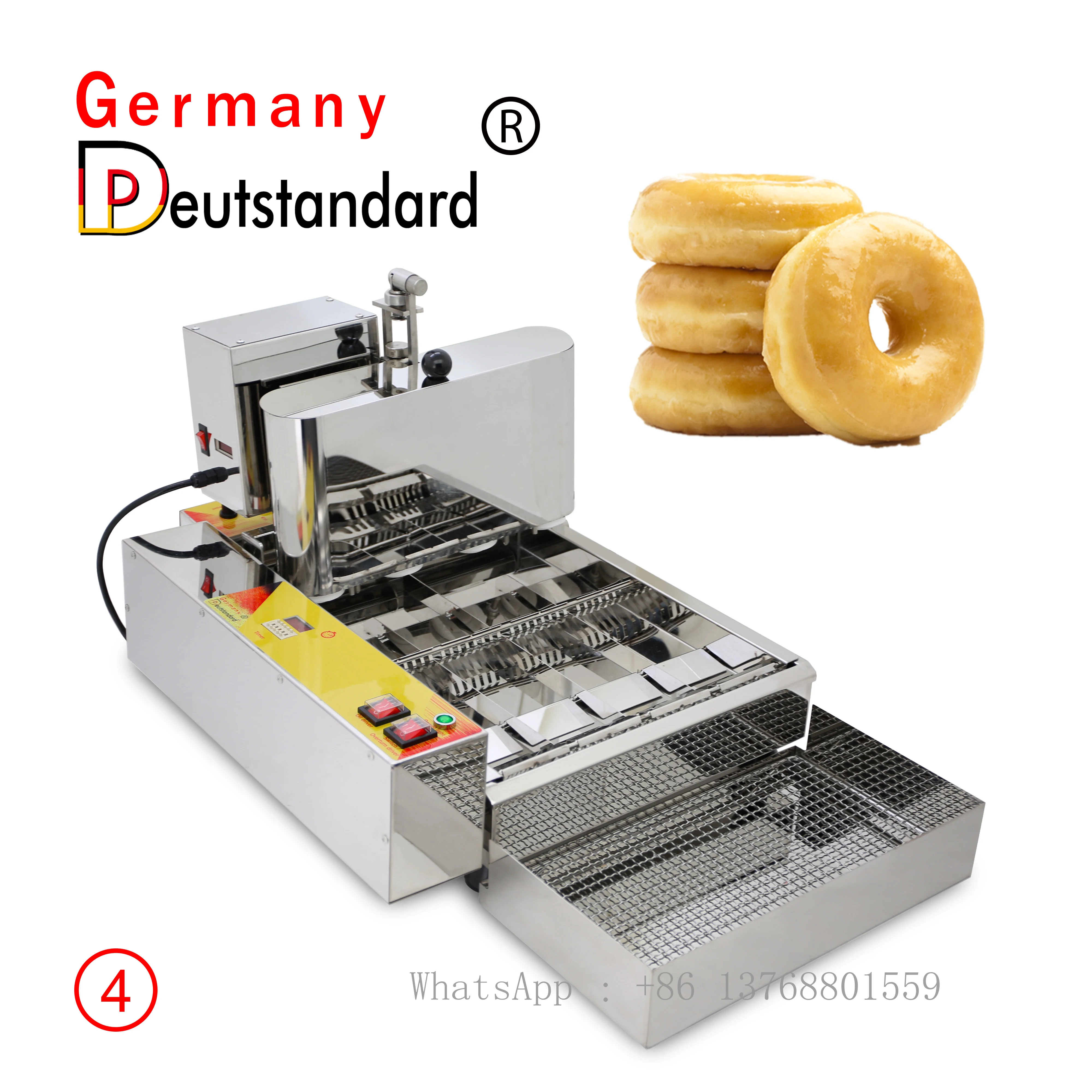 

Commercial Electric Automatic Doughnut Making Machine 4 Rows Mini Donut Fryer Frying Machine